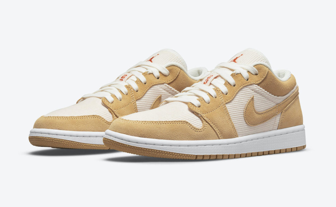 Air Jordan 1 Low 'Twine Orange Quartz Corduroy'