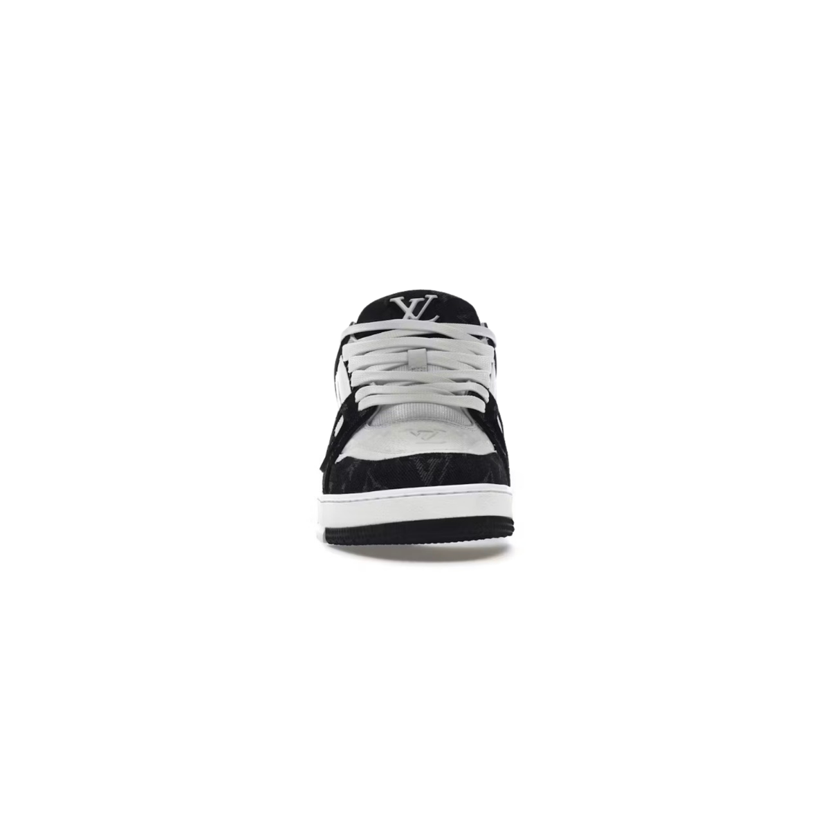 Louis Vuitton LV Trainer Black White Denim Sneakers