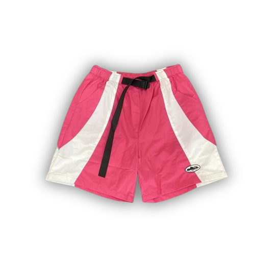 Corteiz Two-Tone Utility Shorts - Pink/White