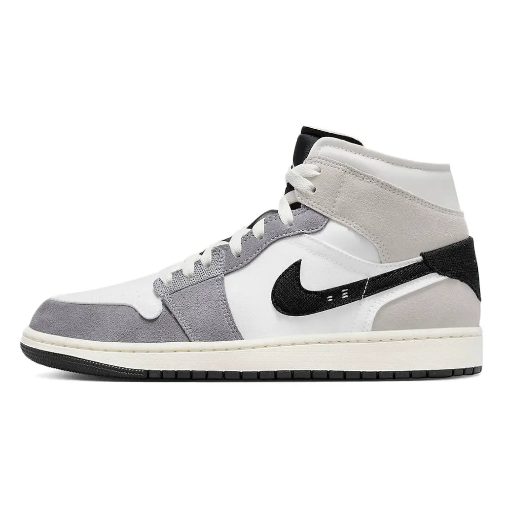 Air Jordan 1 Mid 'Craft Cement Grey Black'