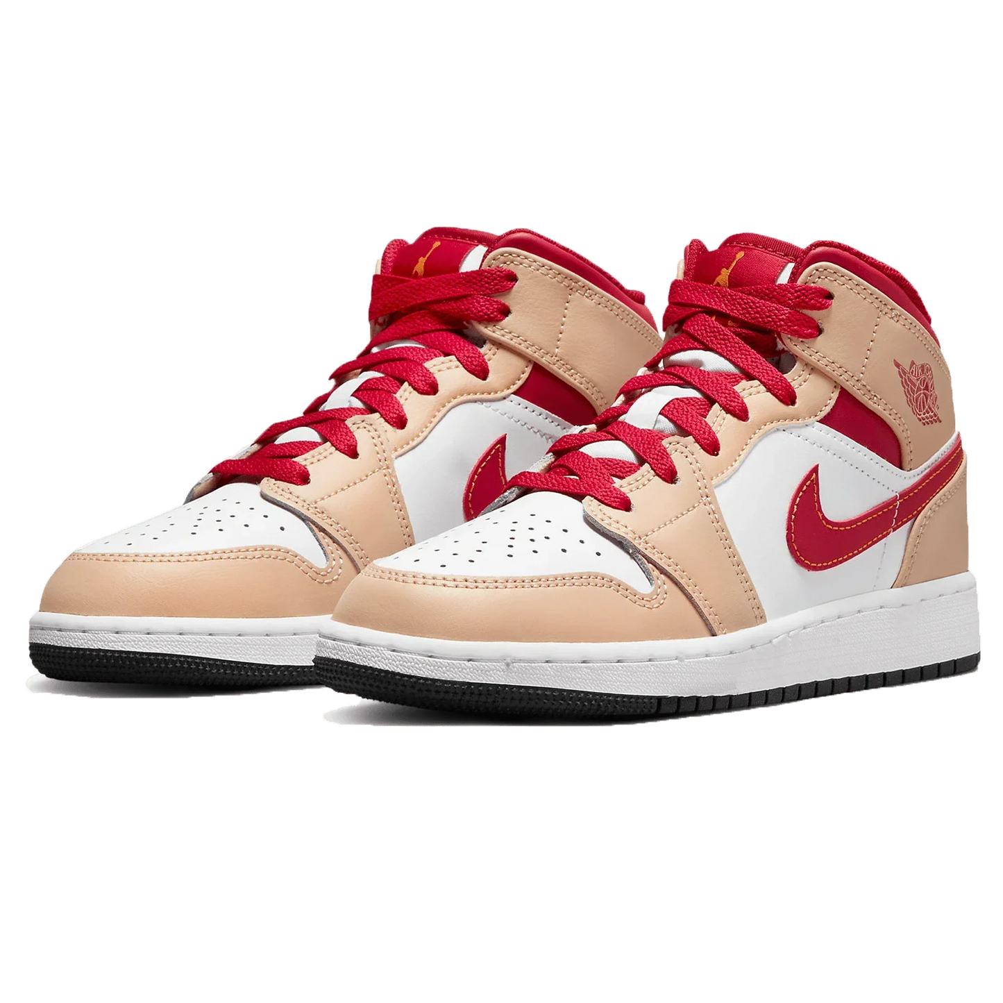 Air Jordan 1 Mid 'Light Curry Cardinal Red'
